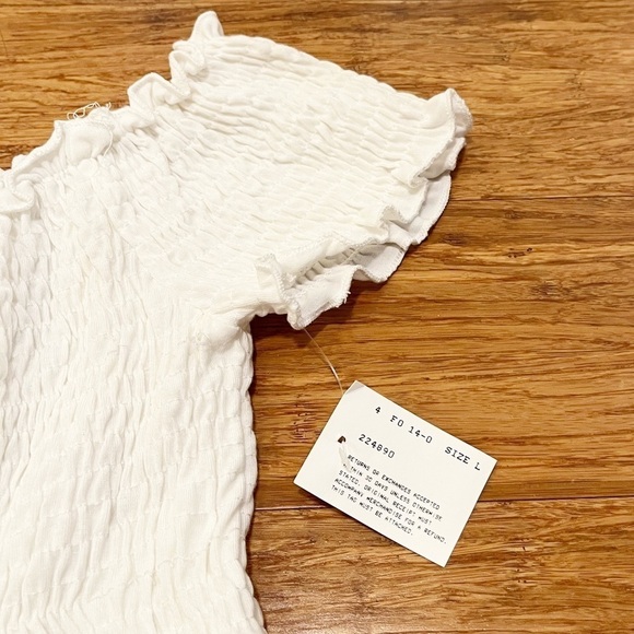 NWT! Brand New White Off The Shoulder Stretchy Dress. Poof New York. Size Large - Picture 5 of 9